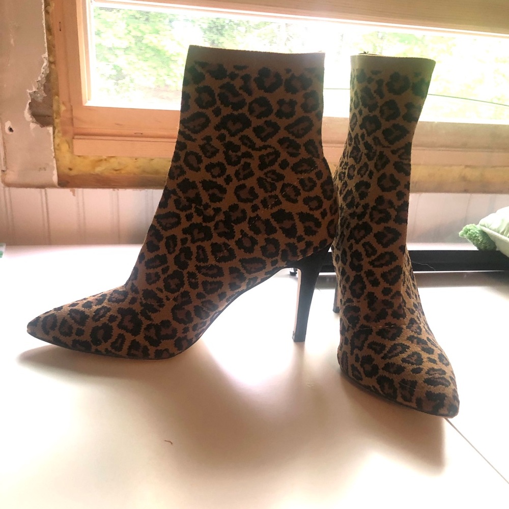 Cheetah fabric booties